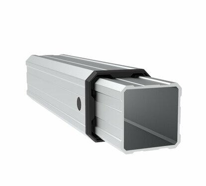 Aluminium profile of the Ecotent® tent structure with plastic glider.